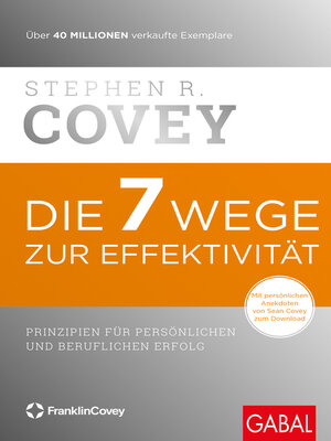 cover image of Die 7 Wege zur Effektivität